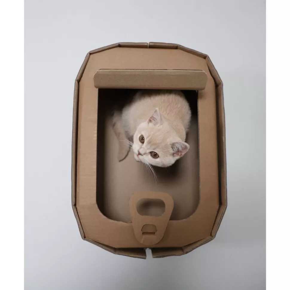 KarTent Huisdieren^Kartonnen Kattenmand Sardientjes Blik