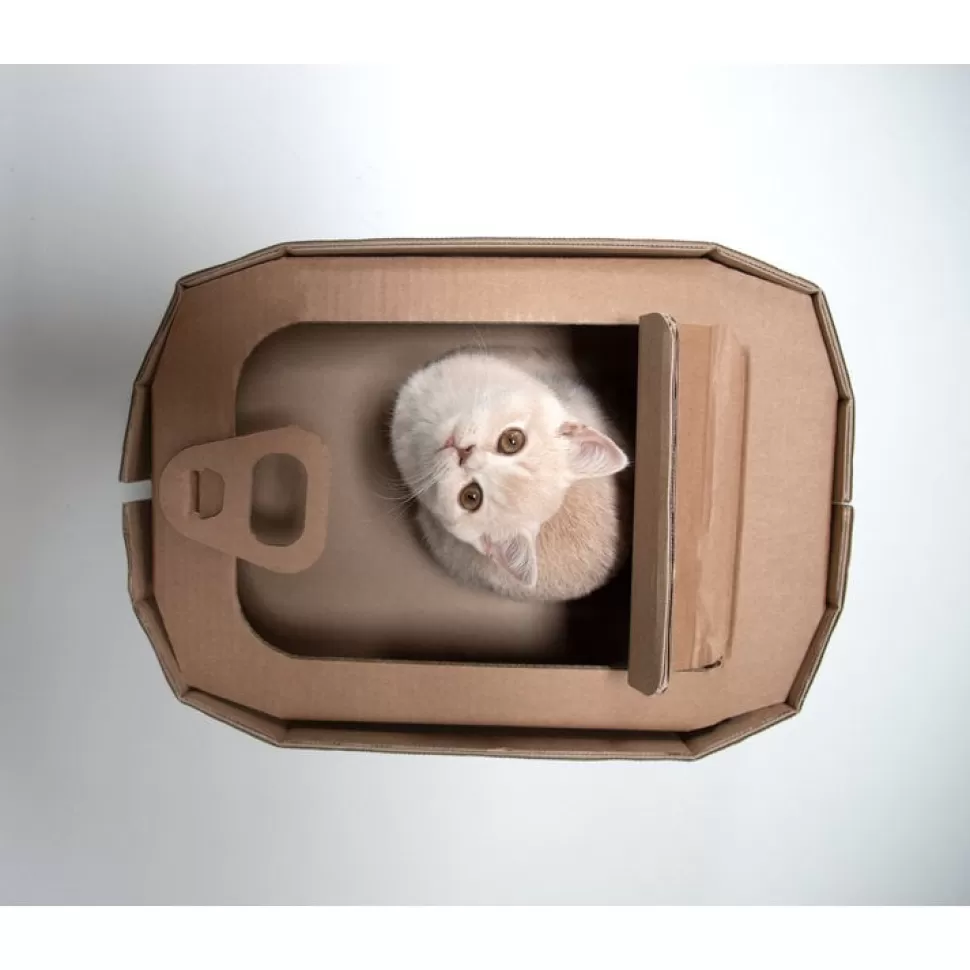 KarTent Huisdieren^Kartonnen Kattenmand Sardientjes Blik